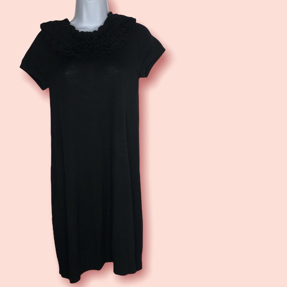 Susana Monaco Womens Black Extra Fine Merino Wool Sweater Dress - Picture 1 of 12